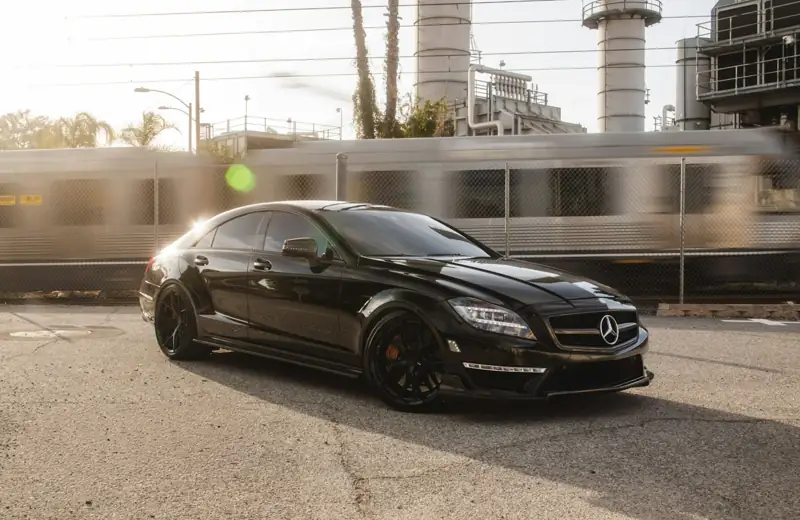 Berline noire de chauffeur privé
